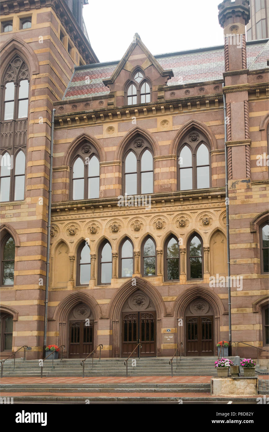 New Haven CT ctiy hall et County Courthouse Banque D'Images