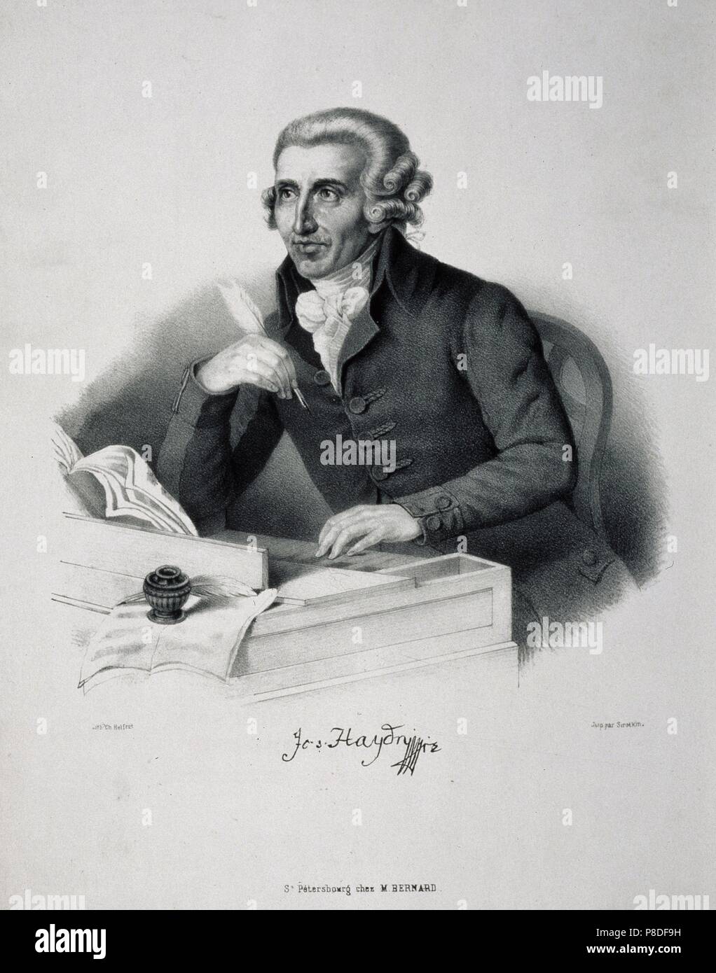 Portrait du compositeur Joseph Haydn (1732-1809). Musée : A. Pouchkine Memorial Museum, Saint-Pétersbourg. Banque D'Images