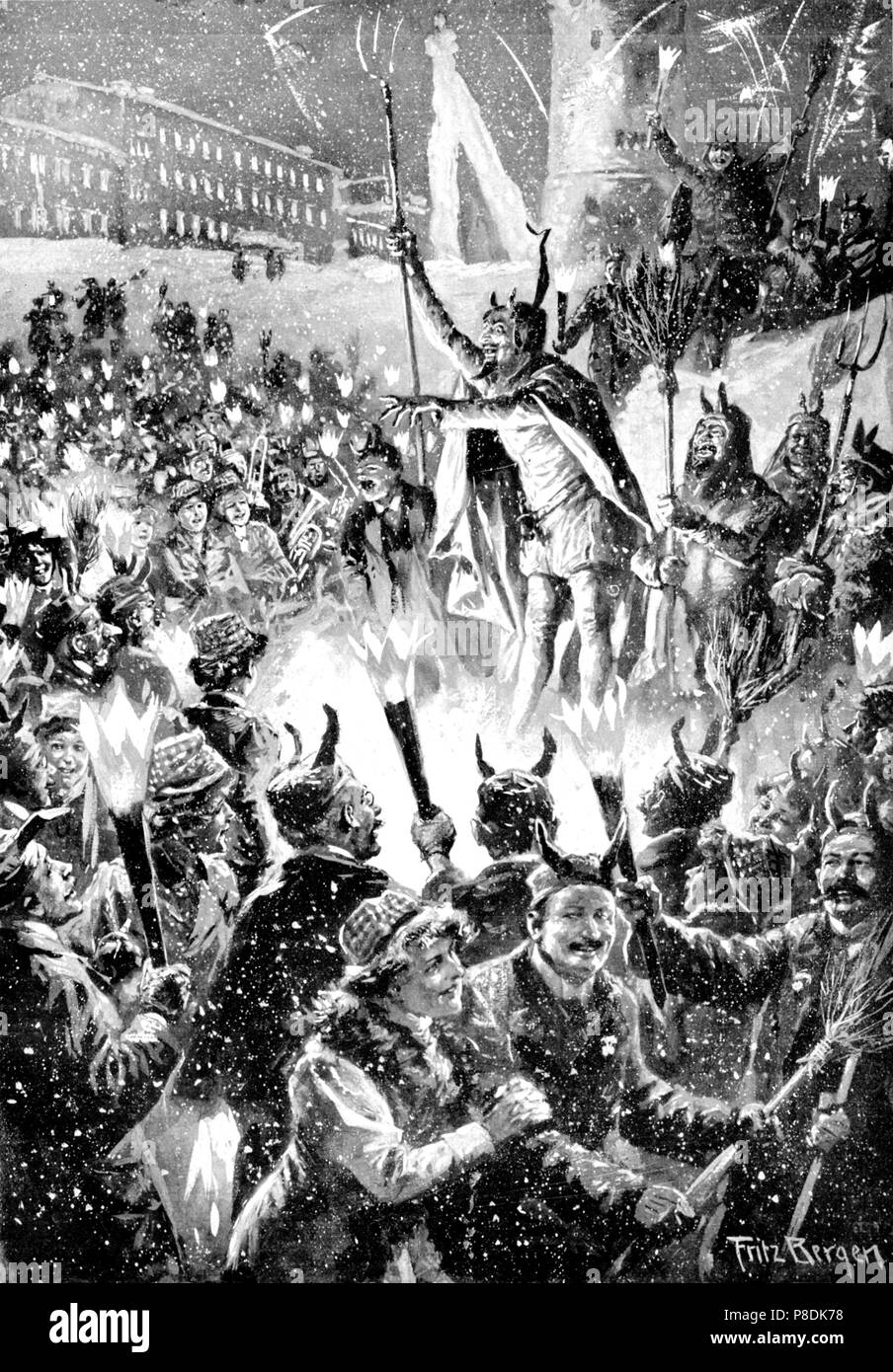 Nuit de Walpurgis sur le Brocken. Musée : collection privée. Banque D'Images