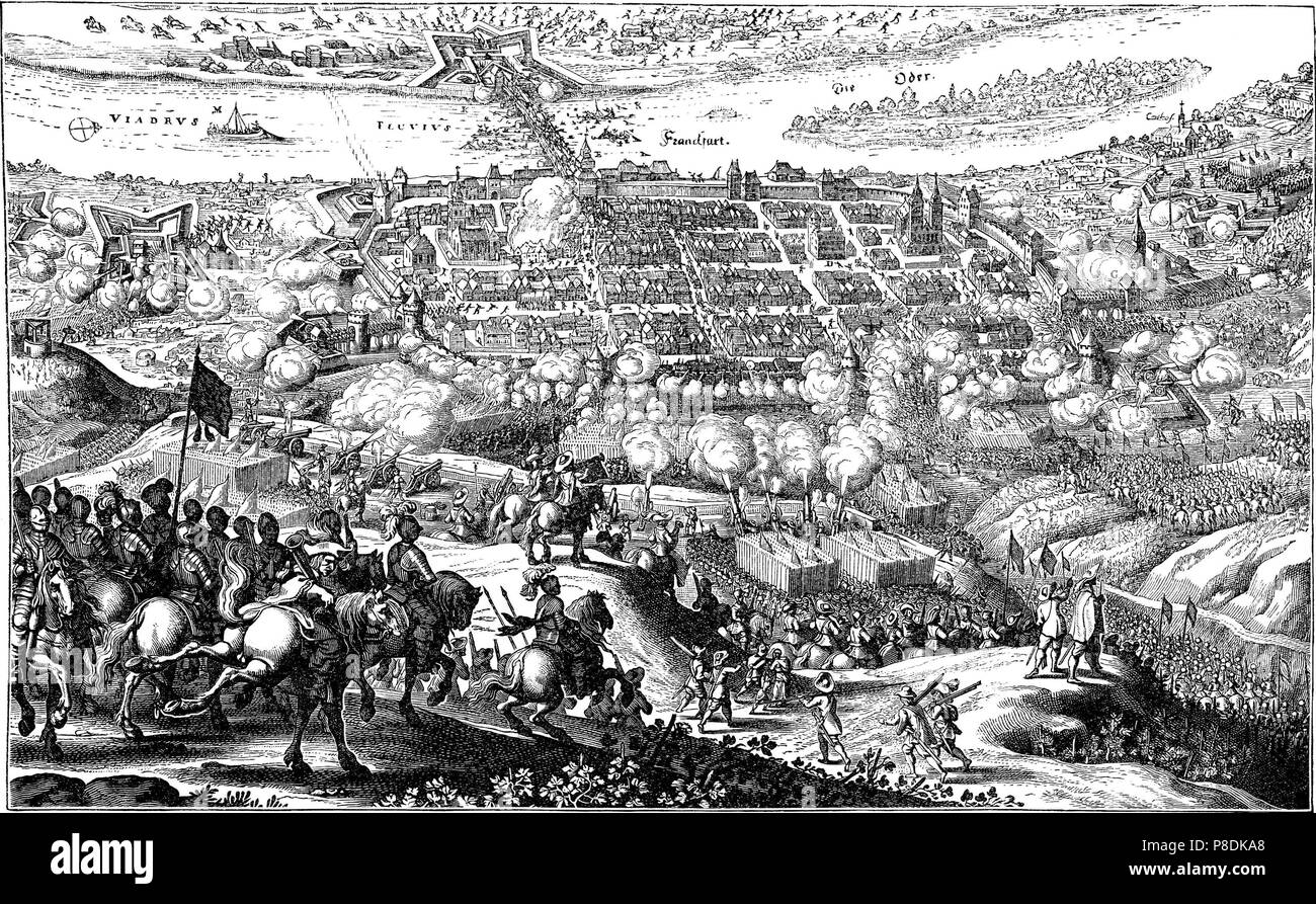 Le siège de Francfort sur l'Oder le 3 avril 1631. Musée : collection privée. Banque D'Images