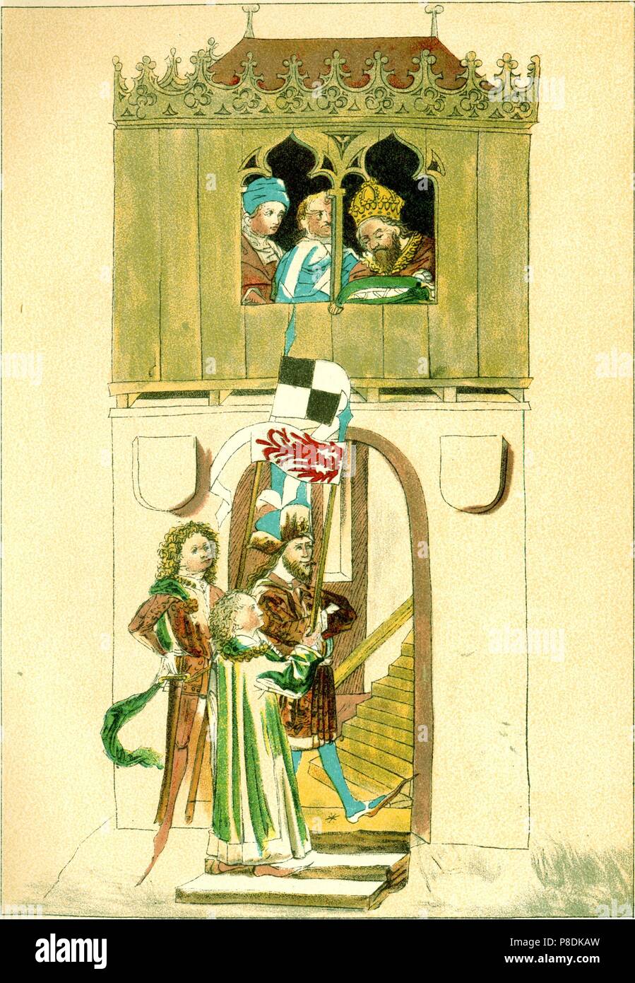 Frédéric I de Brandebourg reçoit (copie d'une illustration de l