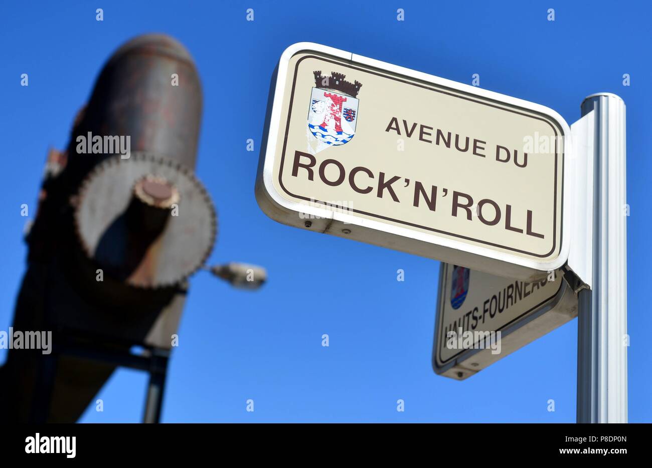 L'Avenue du Rock'n'roll au district de Belval à Esch-sur-Alzette  (Luxembourg), 08 mai 2018. Dans le monde d'utilisation | Photo Stock - Alamy