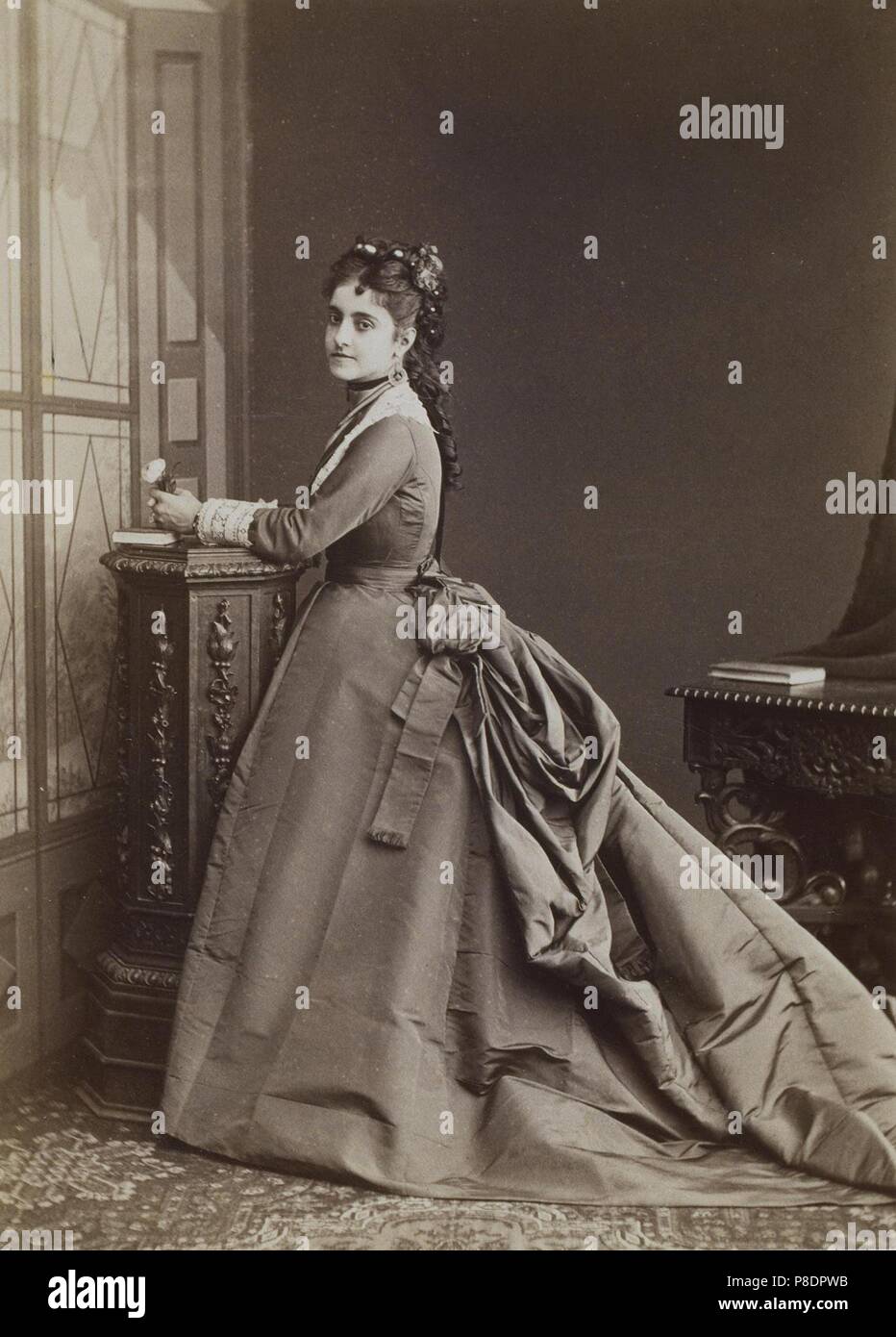 Portrait de la cantatrice Adelina Patti (1843-1919). Musée : Etat de l'Ermitage, Saint-Pétersbourg. Banque D'Images