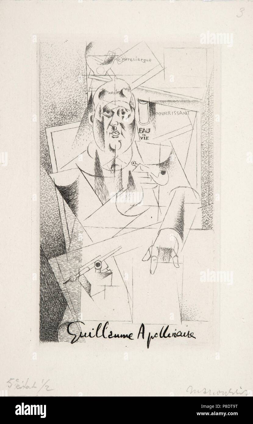 Guillaume Apollinaire. Musée : collection privée. Banque D'Images