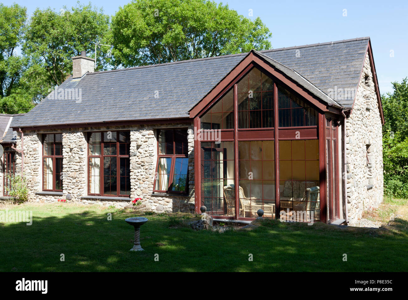 Maison de vacances chalet dans la campagne galloise, Llanllyfni, Gwynedd Banque D'Images