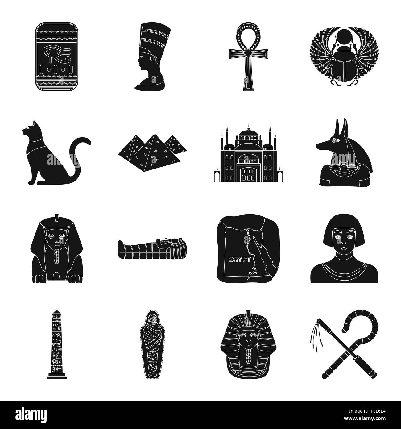 ,Ancien,antiquité,ankh anubis,architecture,attributs,artefact,bastet,Black,string,LE CAIRE,cat,citadelle,collection,crook,Culture,design,Egypte,broyeur,oeil,égyptienne déesse,histoire,or,horus,icône,illustration,isolé,Royaume Uni,logo,,luxor,homme,mask,maman,nefertiti,obélisque,pharaon,pyramides,règne,sarcophage,scarab,set,signer,etat,sphinx symbole,territoire,tradition,web,vecteur vecteurs vecteur , Illustration de Vecteur
