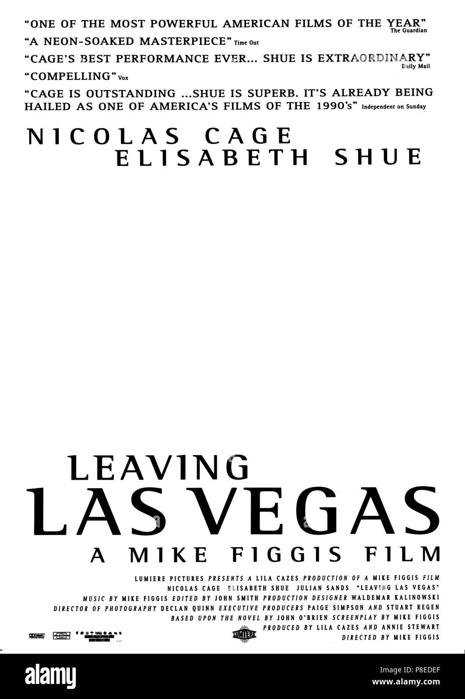 Leaving Las Vegas (1995), de l'information Publicité Date : 1995 Banque D'Images