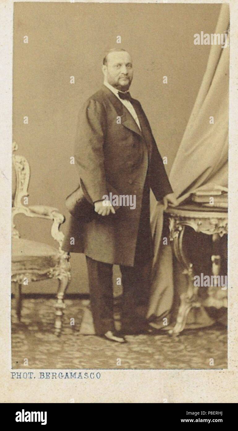 Enrico Tamberlik (1820-1889) à Saint-Pétersbourg (en temps que Don Alvaro dans l'Opéra La forza del destino de Giuseppe Verdi). Musée : collection privée. Banque D'Images
