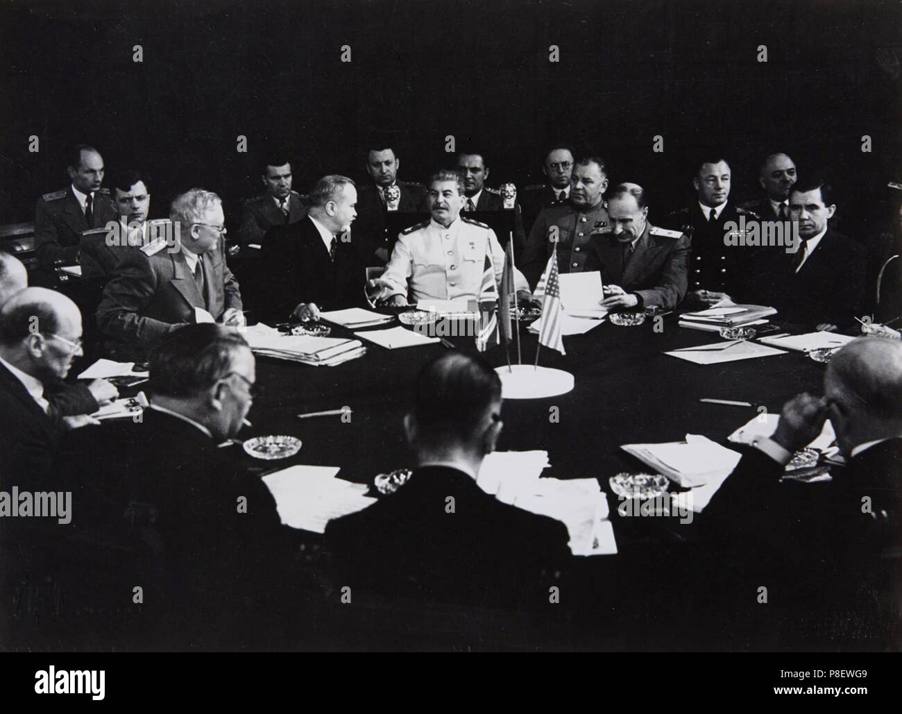 Staline à la Conférence de Potsdam, en juillet 1945. Musée : Musée de Moscou (Maison de la photographie). Banque D'Images