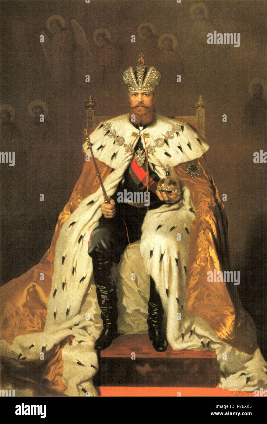 Alexander Petrovich Sokolov - Portrait d'Alexandre III de Russie Banque D'Images