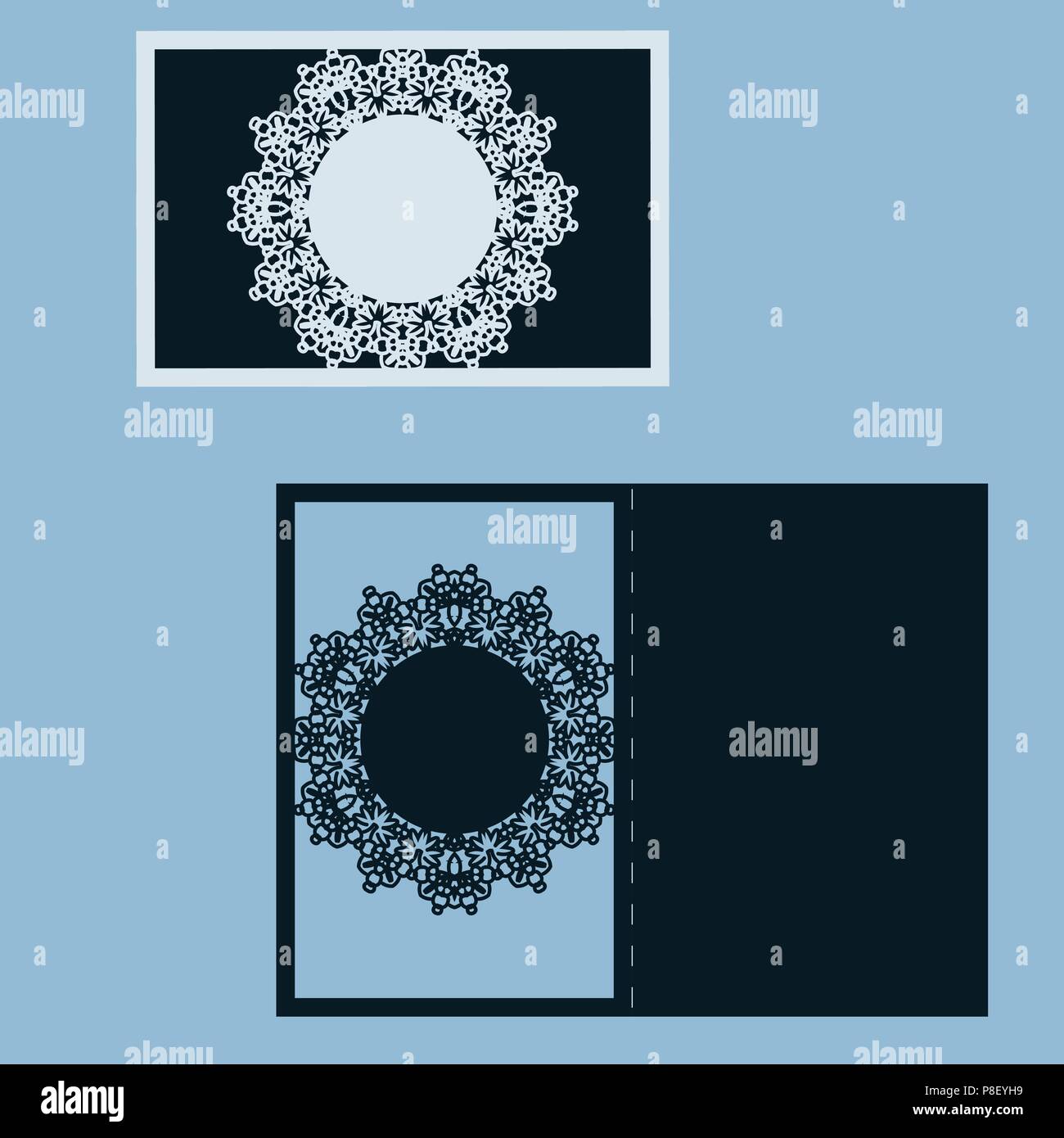 Paper Cut Out Carte Motif Decoupe Au Laser Pour Carte D Invitation De Mariage Papier Decoupe Modele D Invitation De Mariage Image Vectorielle Stock Alamy