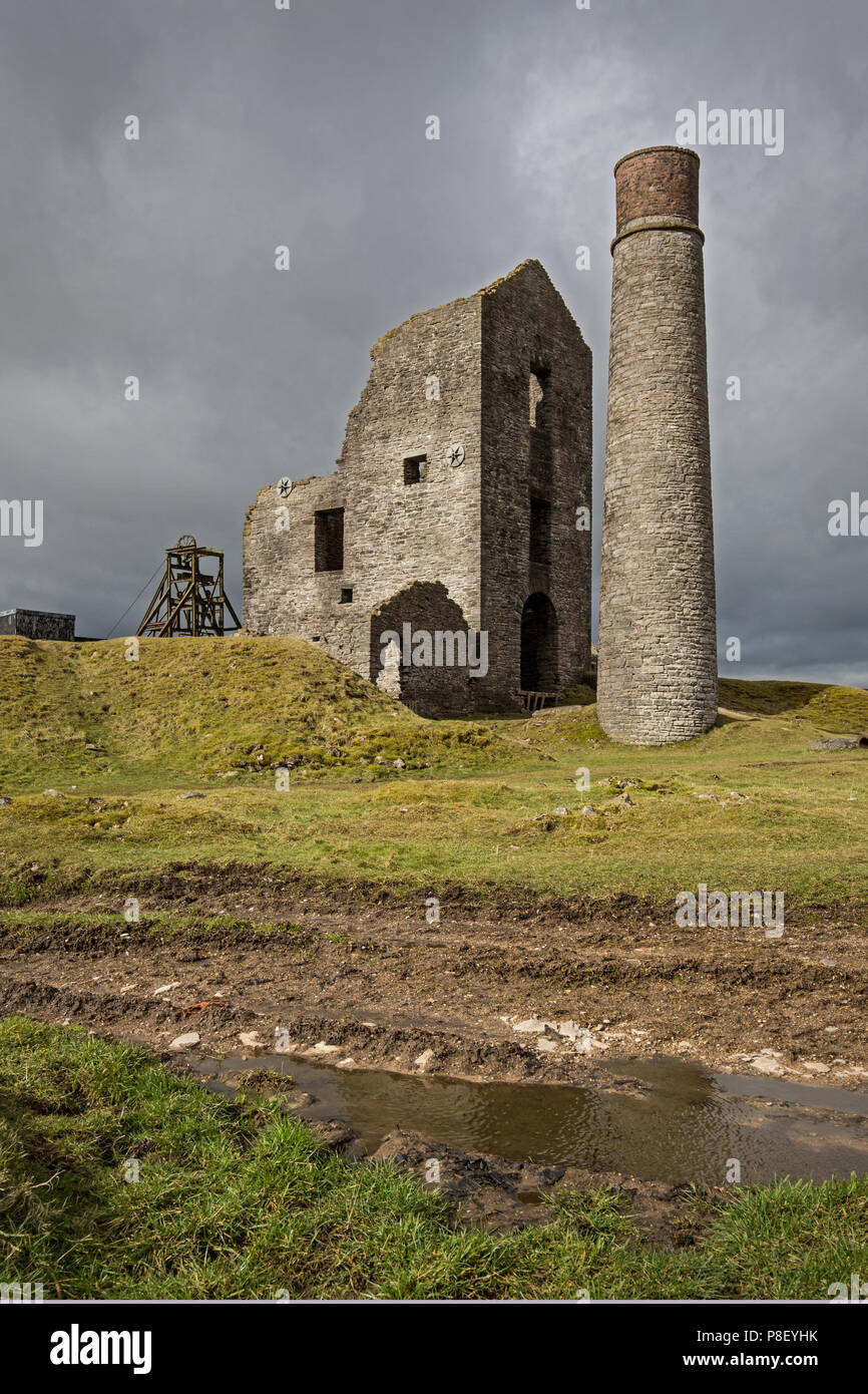 Mine de Magpie, Peak District, Derbyshire, Royaume-Uni Banque D'Images
