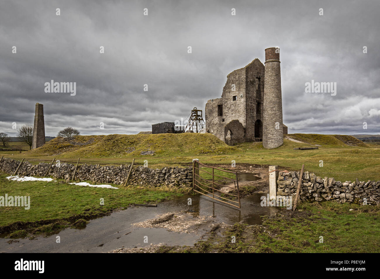 Mine de Magpie, Peak District, Derbyshire, Royaume-Uni Banque D'Images