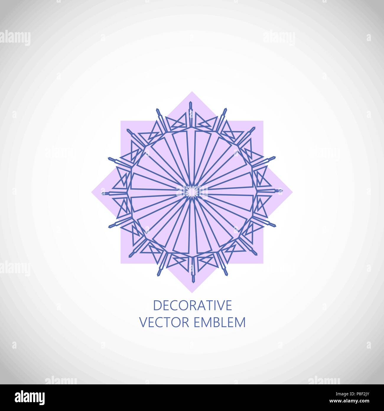 Ornement géométrique. Ornement fleur vecteur isolé figure Illustration de Vecteur