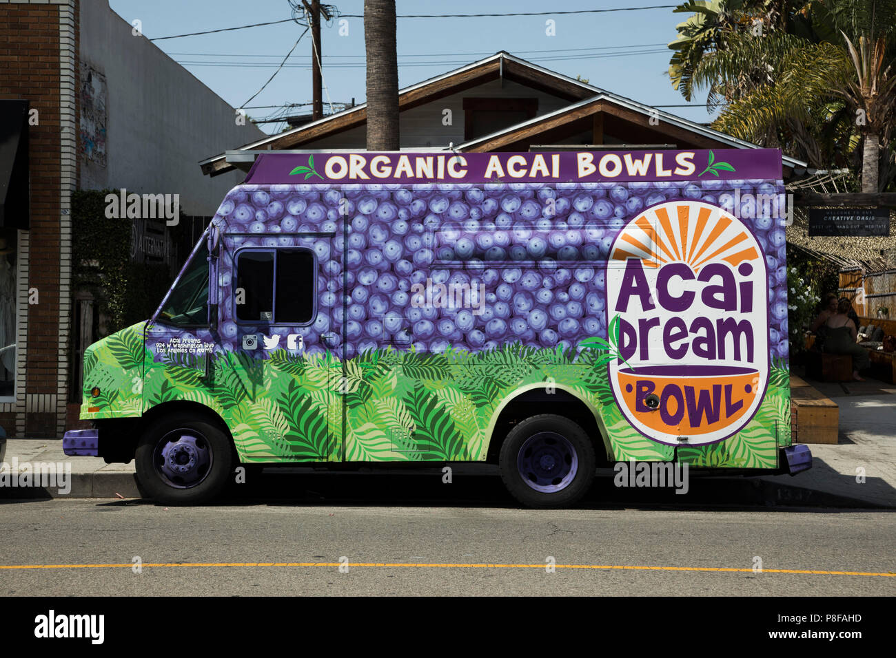 Camion alimentaire, Venice Beach, Los Angeles, Californie, USA Banque D'Images