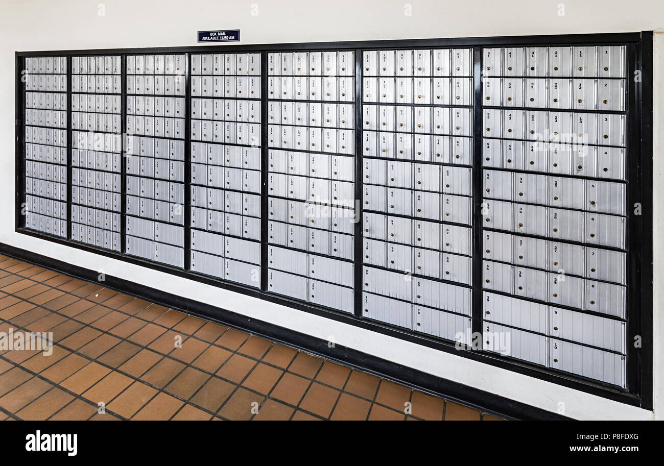 Les boîtes aux lettres, US post office, USA Banque D'Images