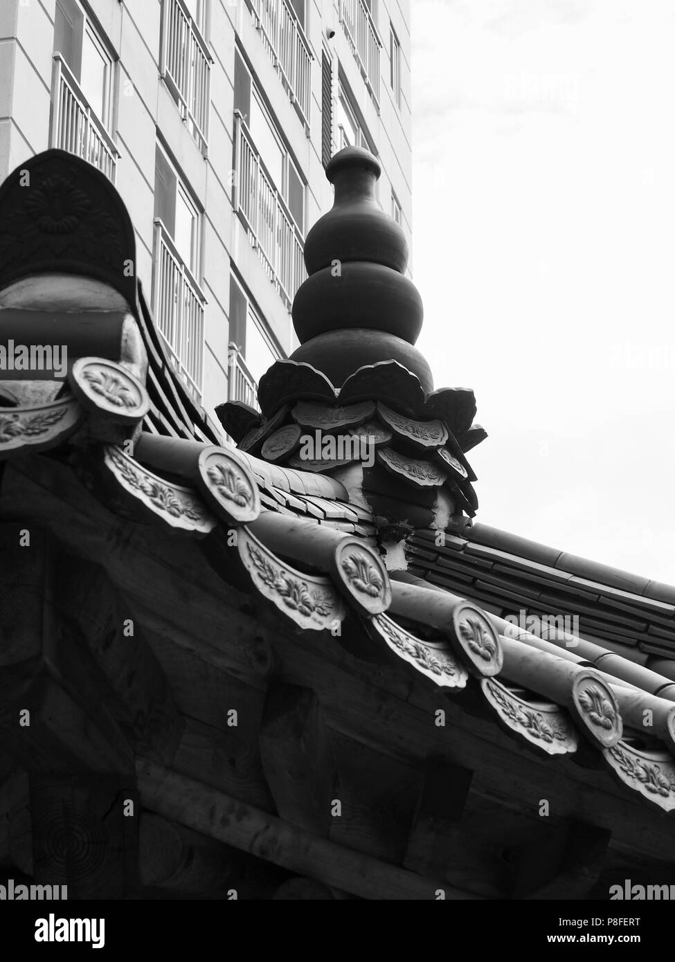 Bâtiment de repos traditionnelle en Corée Banque D'Images