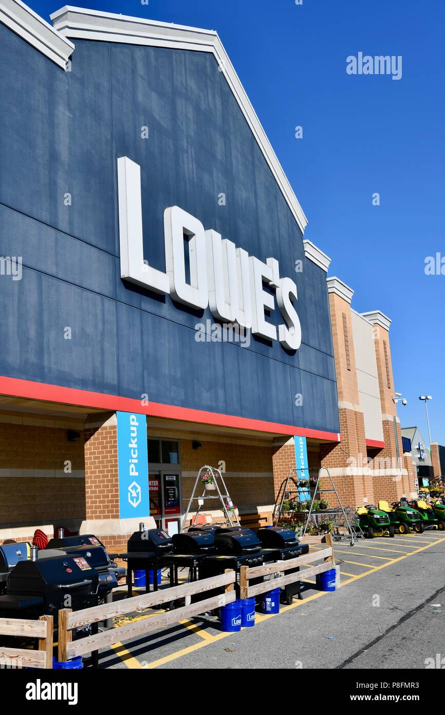 Lowe's home improvement store extérieur, MD, USA Banque D'Images