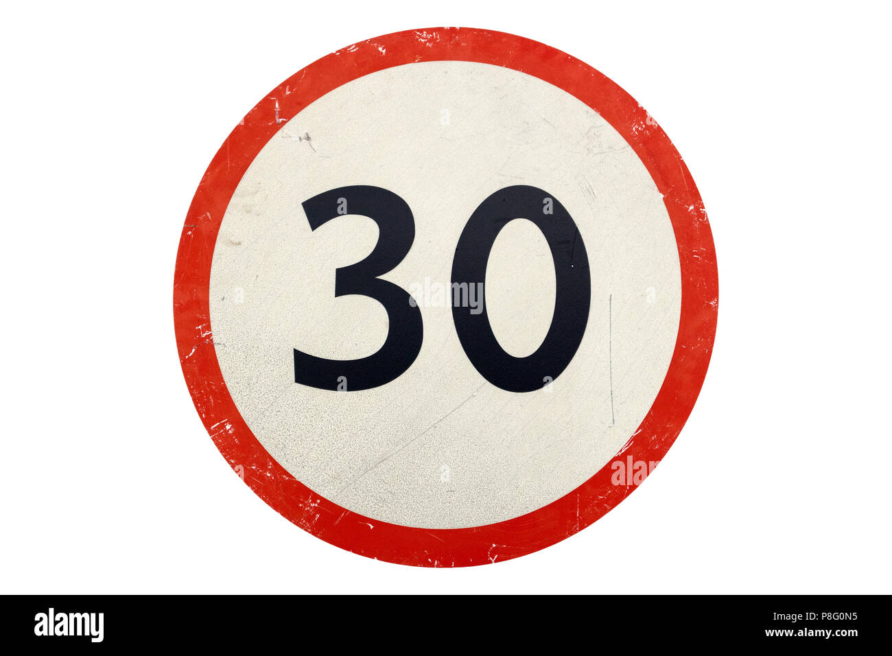 Señal de tráfico de límite de velocidad de 30 km h Banque d'images ...