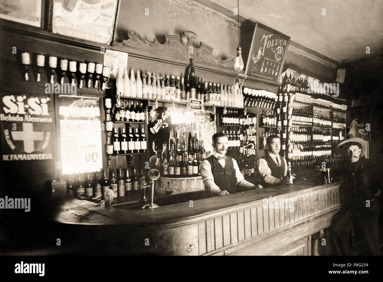 Vieille photo d'une épicerie au Mexique Banque D'Images