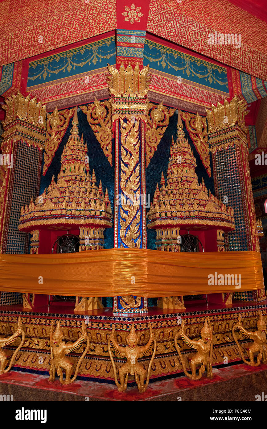 Préparation pour Songkran, Wat Bang Riang, temple de buddhistic, Thap mis, Amphoe hap mis, province de Phang Nga, Thailande, Asie Banque D'Images