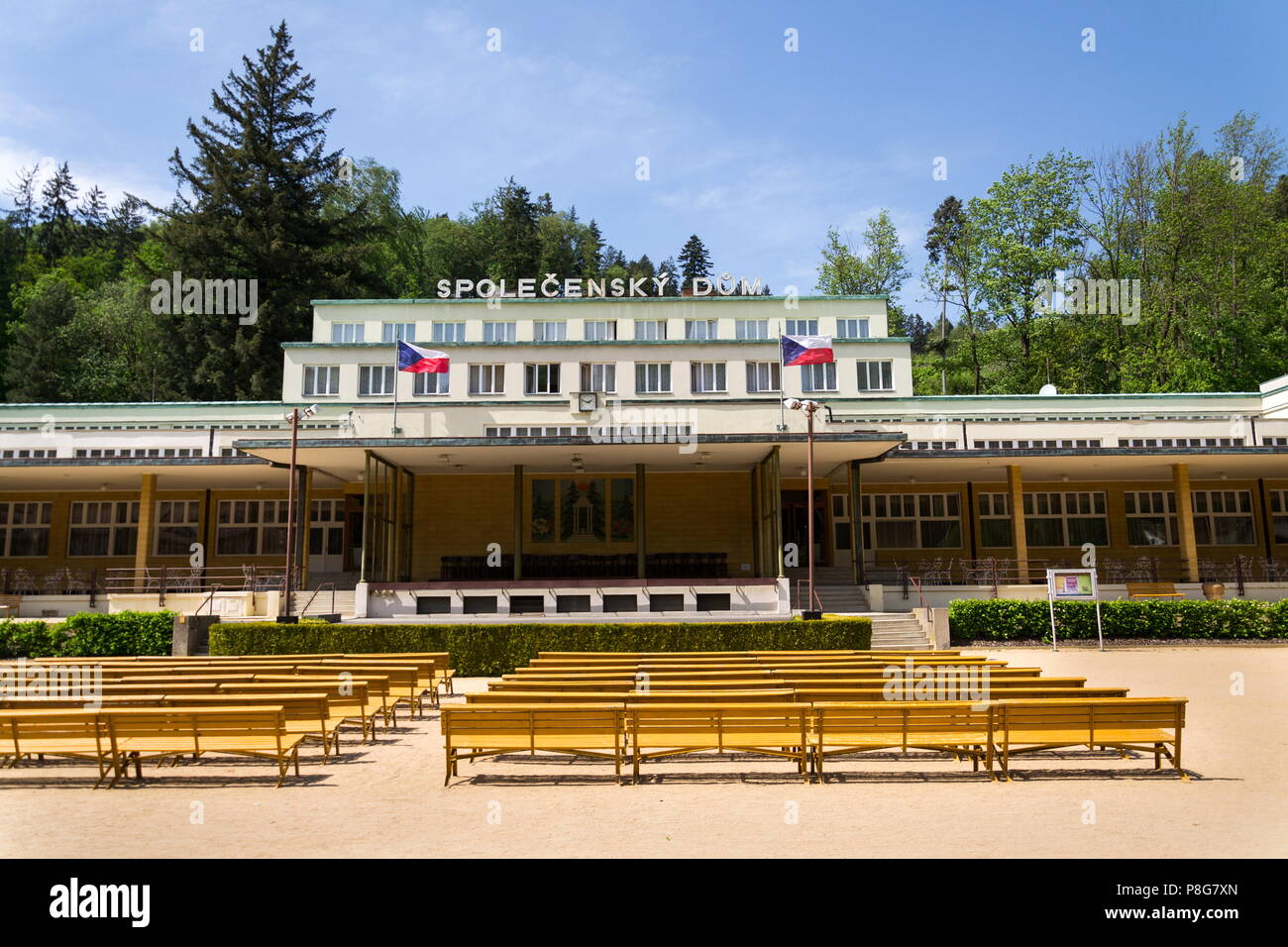 Spolecensky dum - Chambre sociale, ville thermale Luhacovice, République Tchèque Banque D'Images