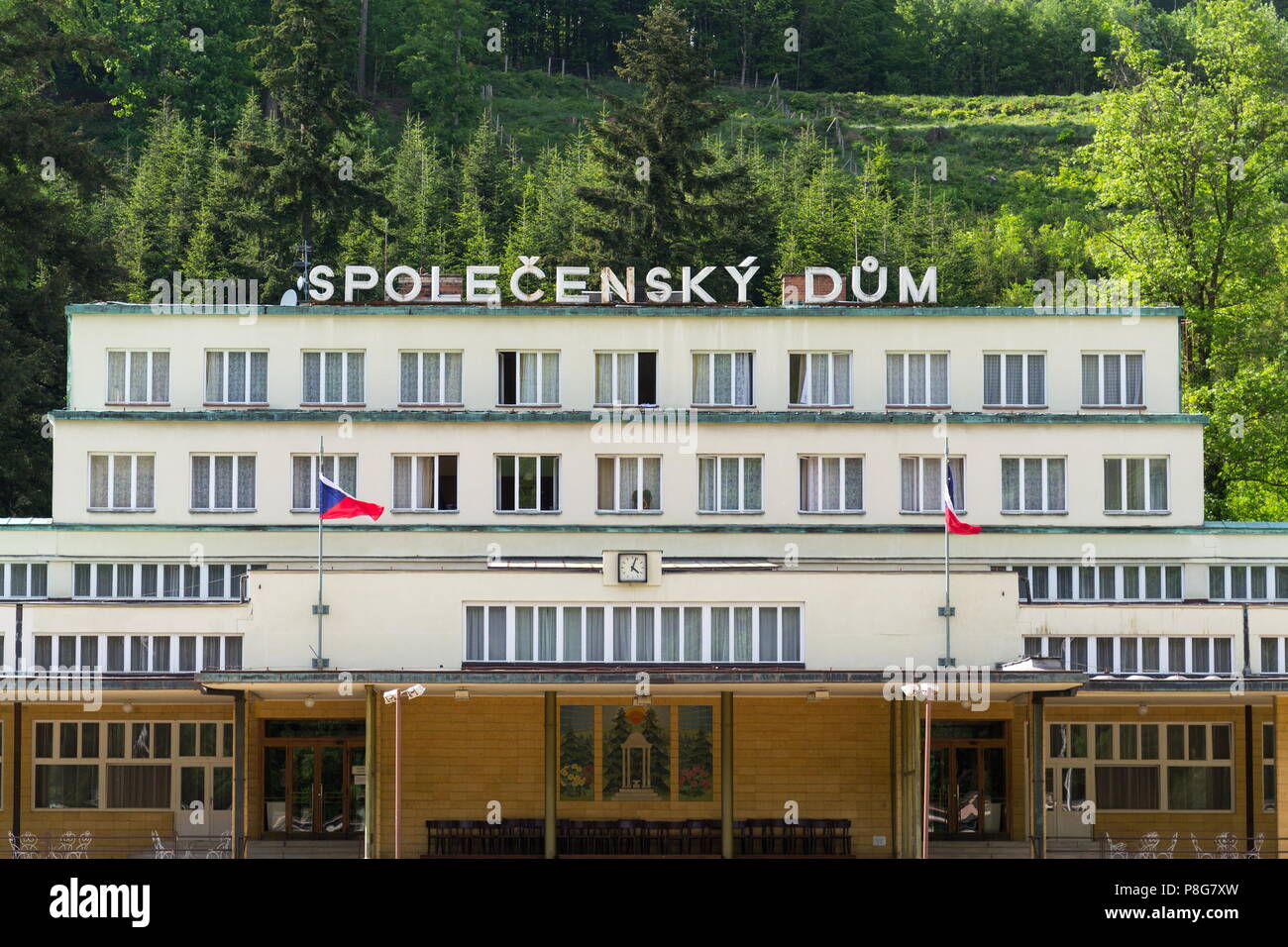Spolecensky dum - Chambre sociale, ville thermale Luhacovice, République Tchèque Banque D'Images