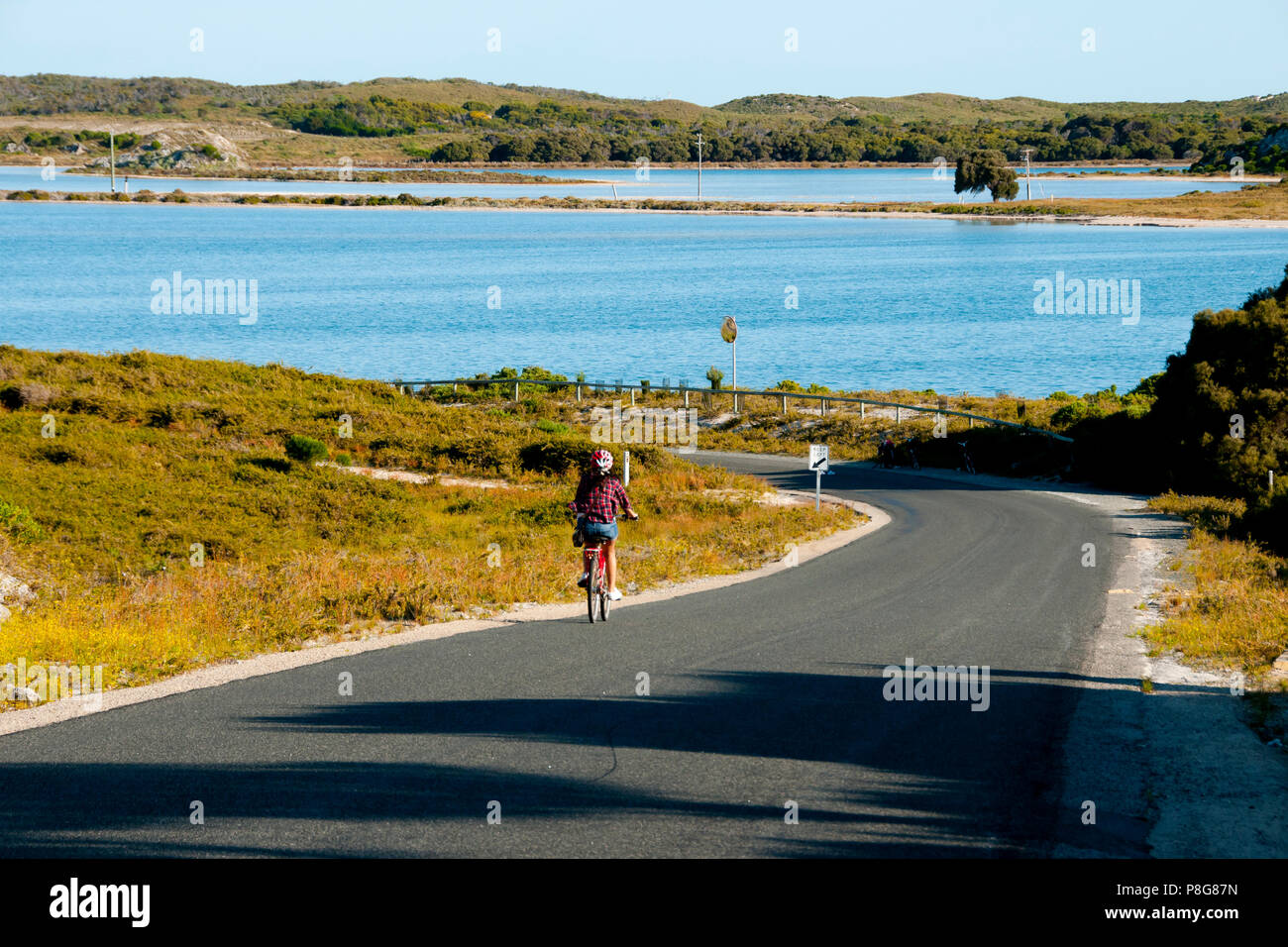 Randonnée à vélo sur Rottnest Island - Australie Banque D'Images