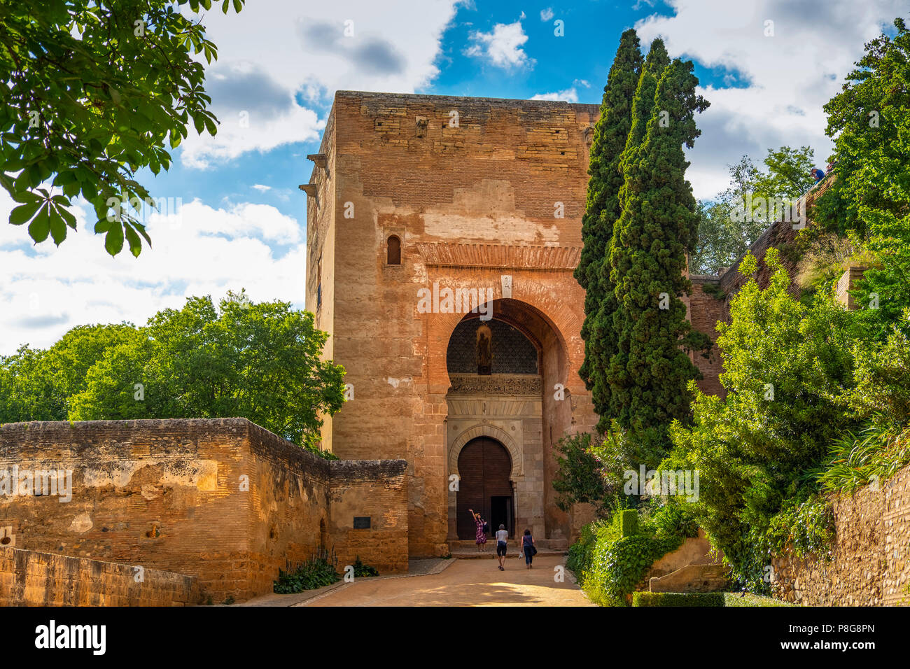 La Puerta de la Justicia. Porte de la Justice. Alhambra, UNESCO World Heritage Site. La ville de Grenade. Andalousie, Espagne du sud Europe Banque D'Images