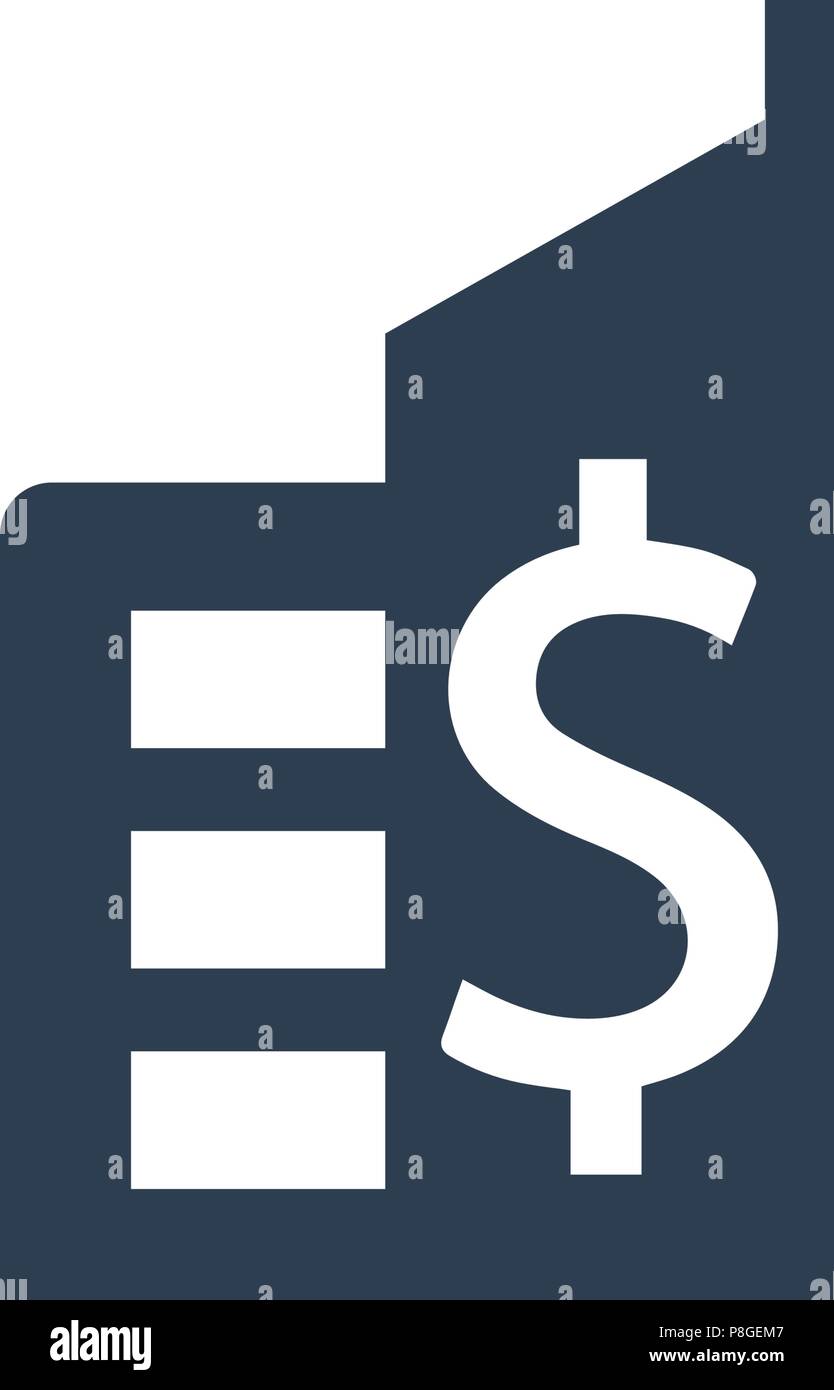 L'icône de l'institution financière Illustration de Vecteur