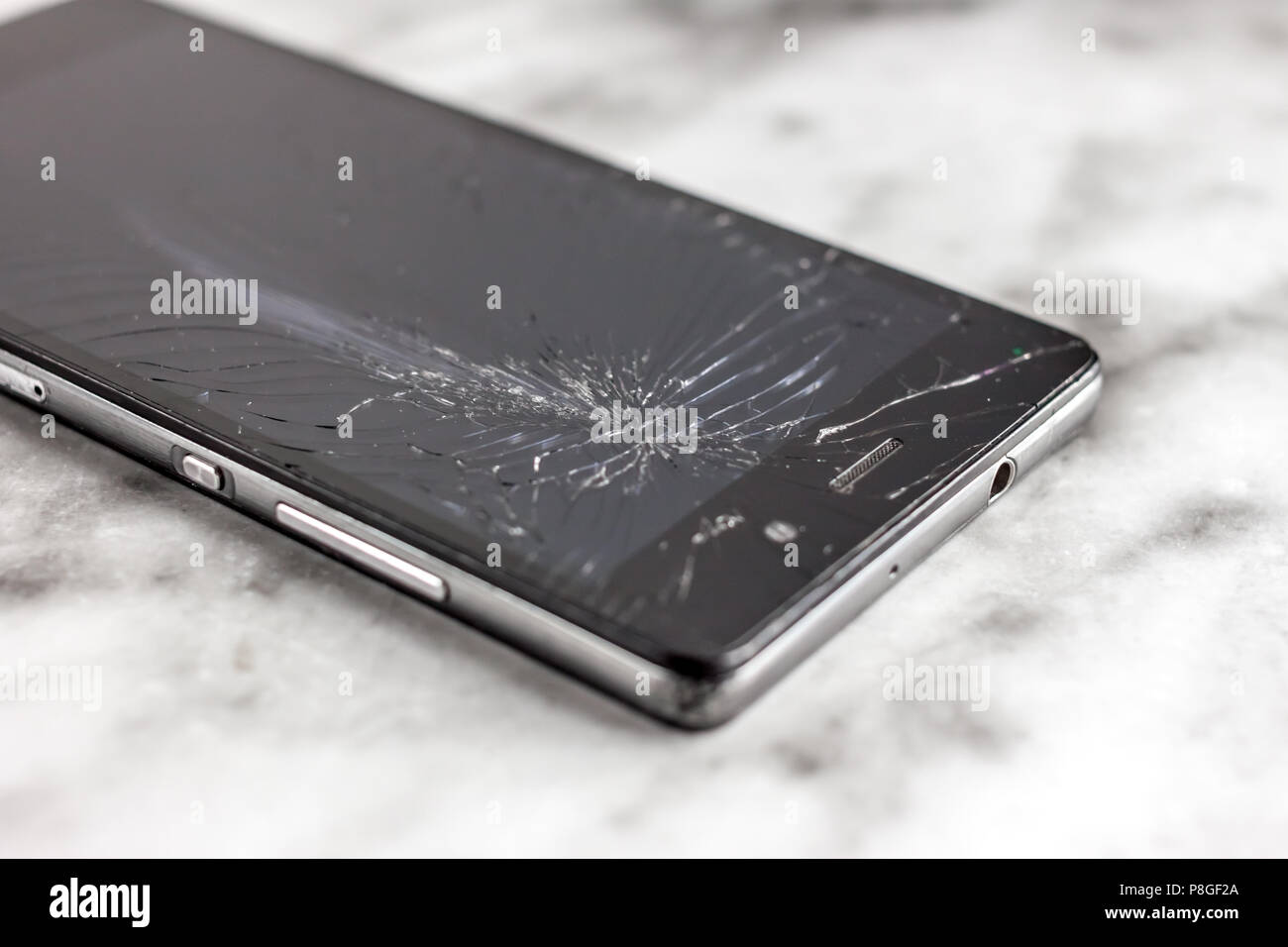 Broken Glass de téléphone intelligent Banque D'Images
