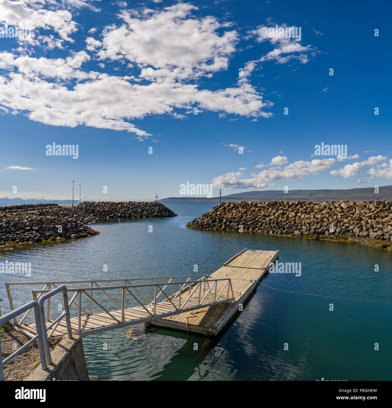 Port de Budardalur, dans l'ouest de l'Islande Banque D'Images