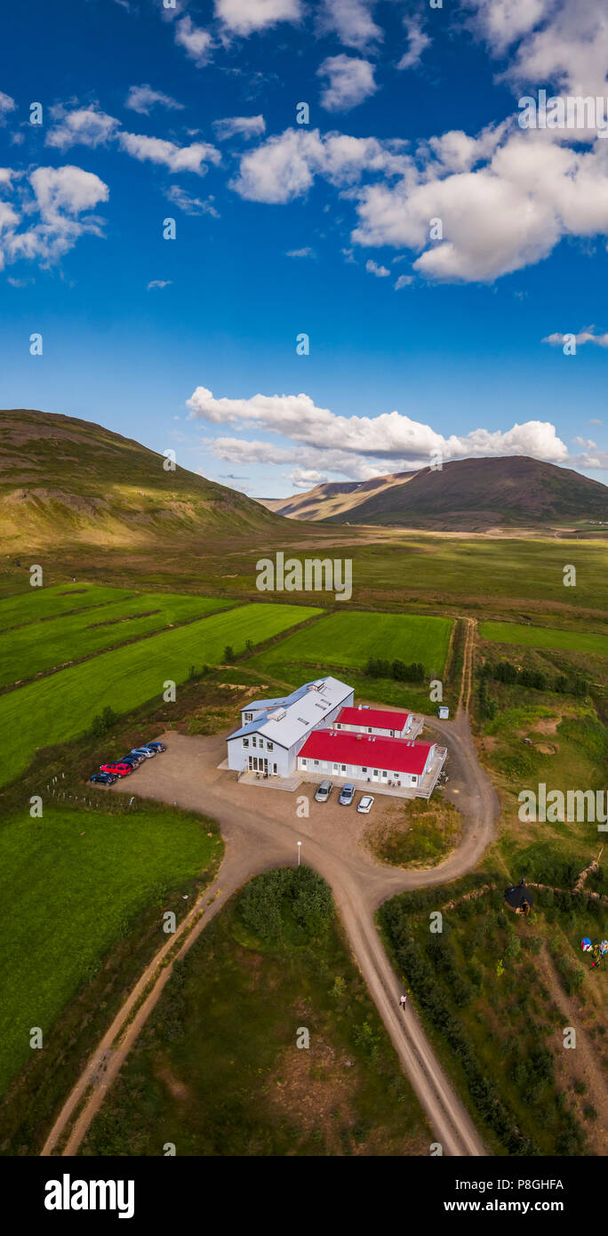 Hotel Vogur, Fellsstrond, Budardalur, dans l'ouest de l'Islande Banque D'Images