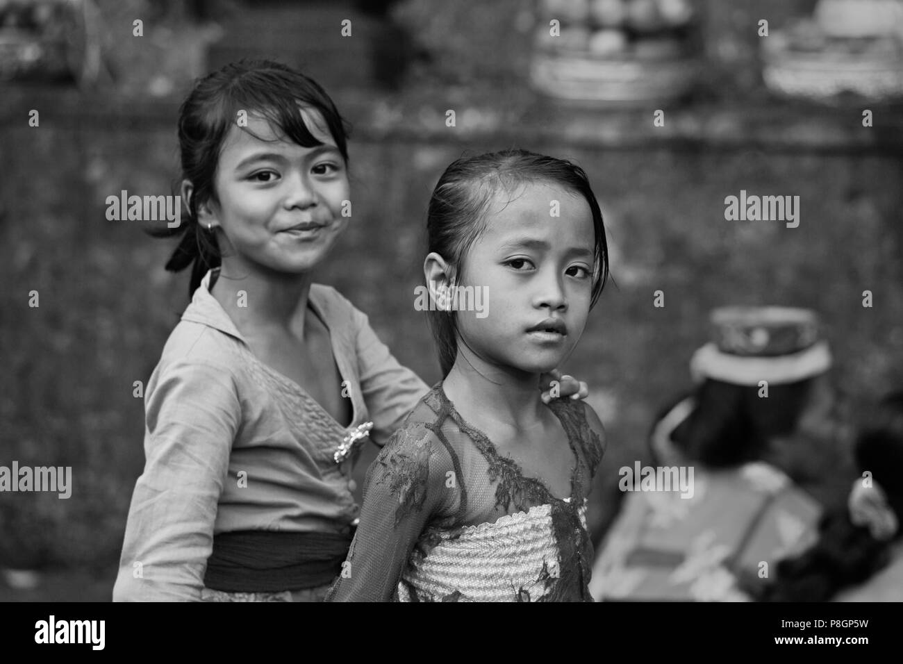 Indonesian girls Banque d'images noir et blanc - Alamy
