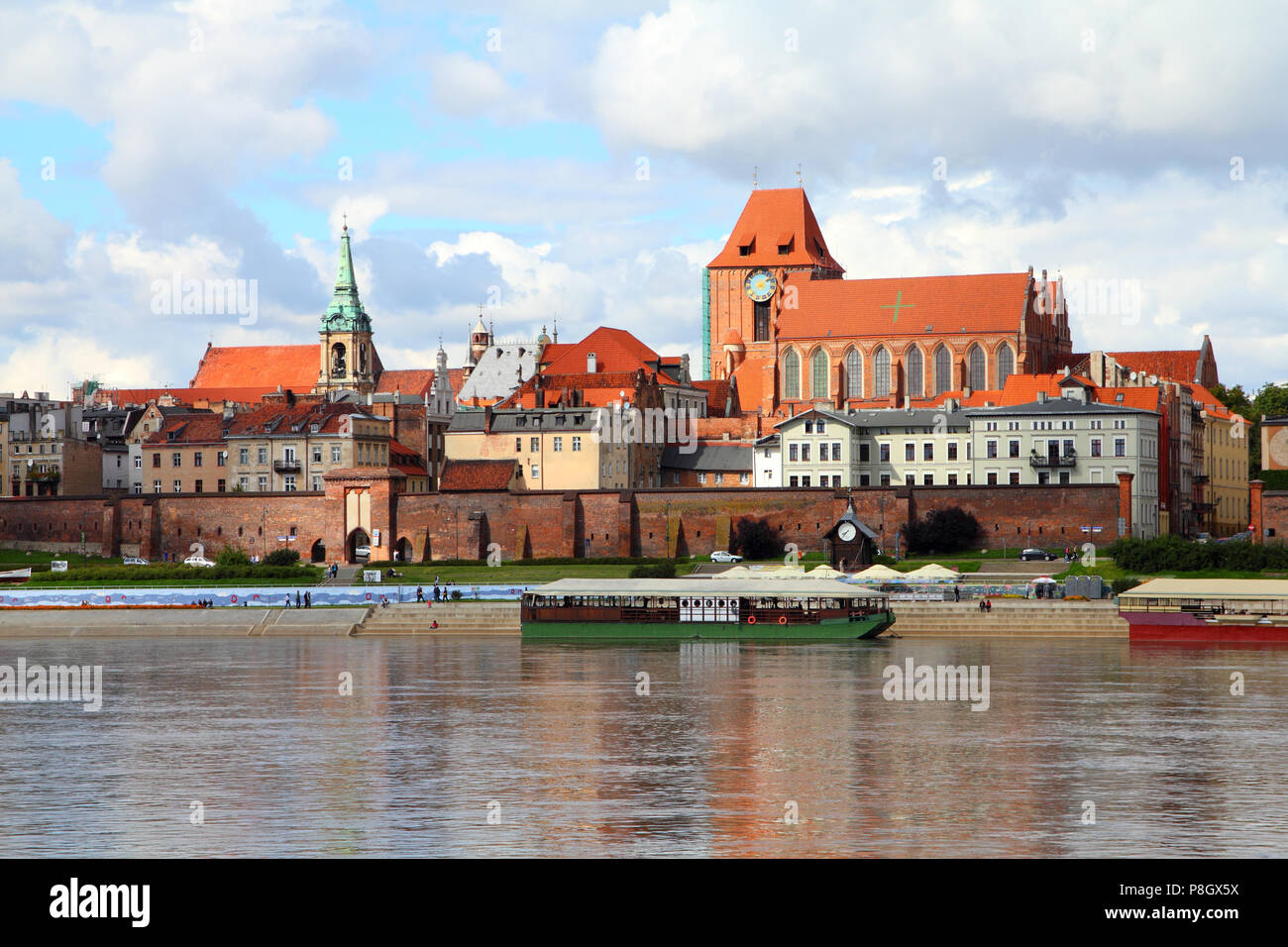 Pologne - Torun, ville divisée par la rivière Vistule entre occidentale et Kuyavia régions. La vieille ville médiévale est un UNESCO World Heritage Site. Banque D'Images