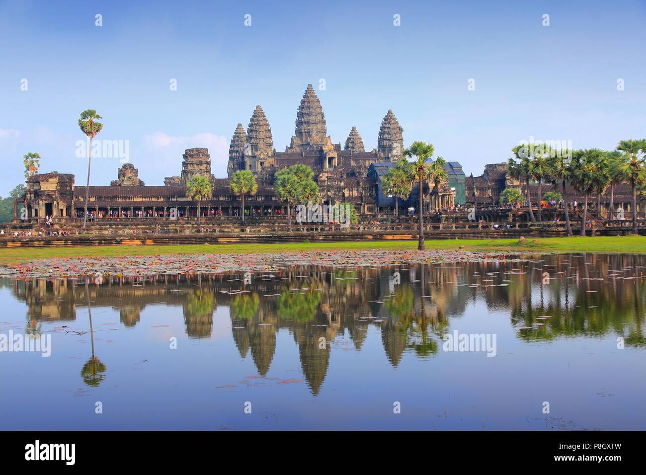 - Angkor Wat temple Khmer de la province de Siem Reap, Cambodge, Asie du sud-est. UNESCO World Heritage Site. Banque D'Images