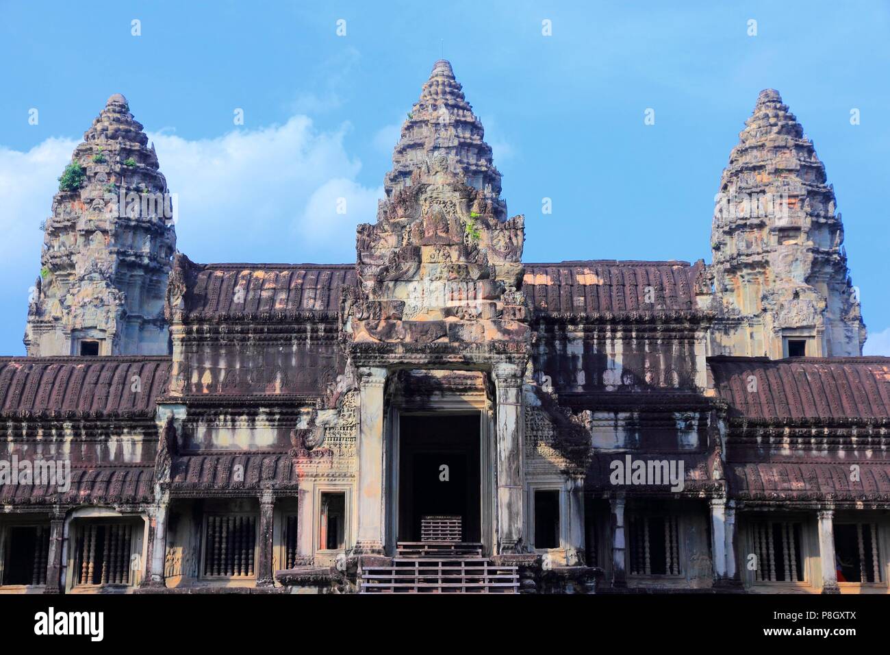 - Angkor Wat temple Khmer de la province de Siem Reap, Cambodge, Asie du sud-est. UNESCO World Heritage Site. Banque D'Images