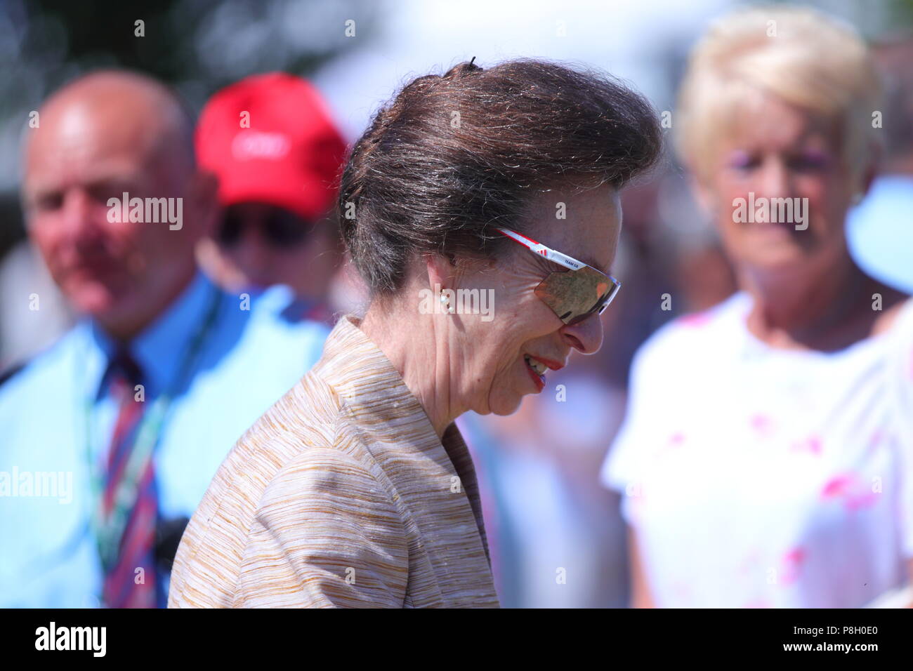 Harrogate, Royaume-Uni. 11 juillet, 2018. La princesse Anne participant à la 160e Great Yorkshire Show à Harrogate Yorkshire Crédit : Pics/Alamy Live News Banque D'Images