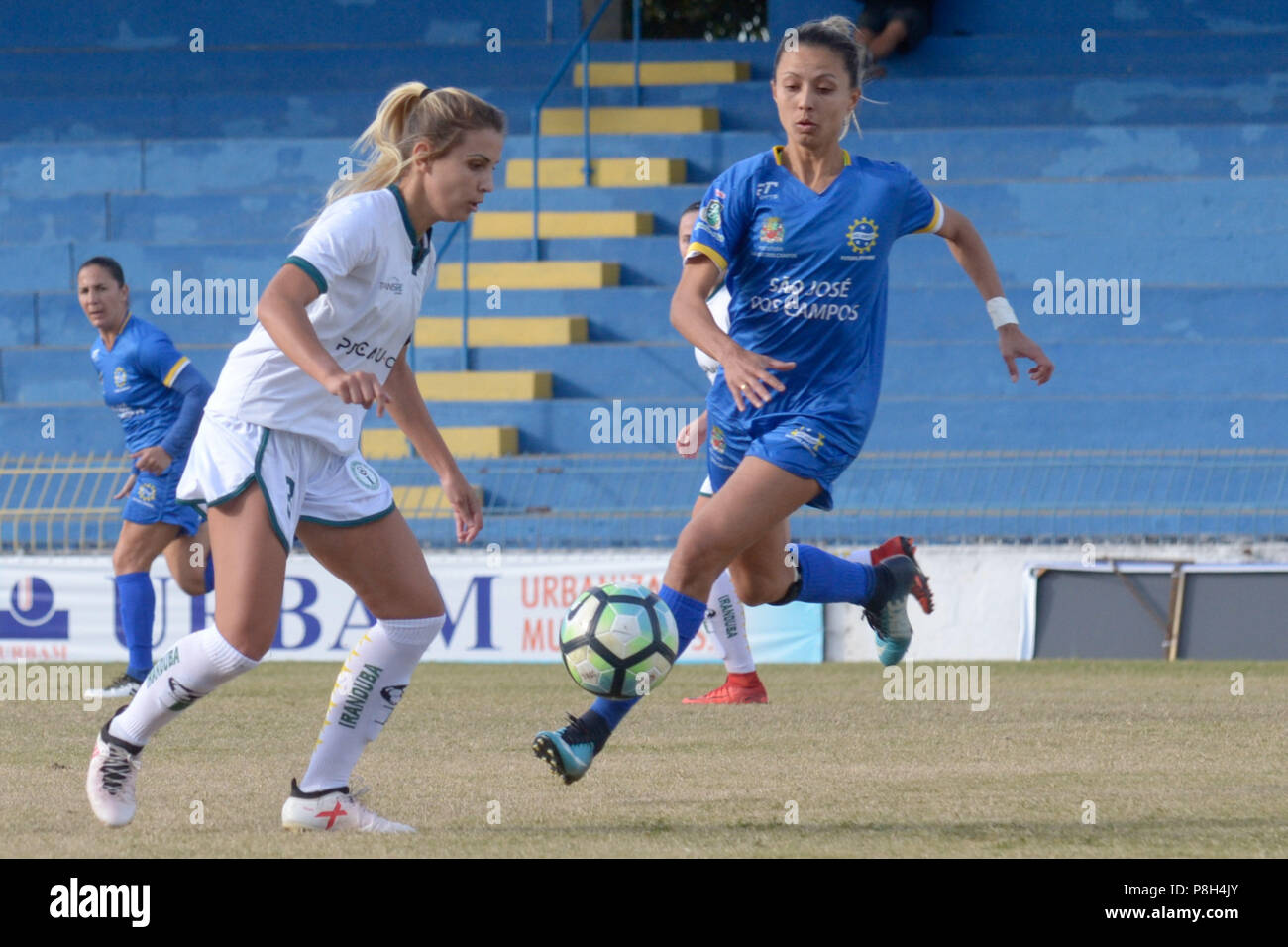 SÃO José dos Campos (SP - 11.07.2018 : São José SP X IRANDUBA SUIS - Lance entre São José CE (SP) et d'Iranduba (AM), valable du 10e jeu de la ronde femmes brésiliennes&# 39;ccer Cha Championship organisait ce mercredi (11) à Martins Pereiradium à São José dos Campos (SP). (Photo : CO : Caio Rocha/Fotoarena) Banque D'Images