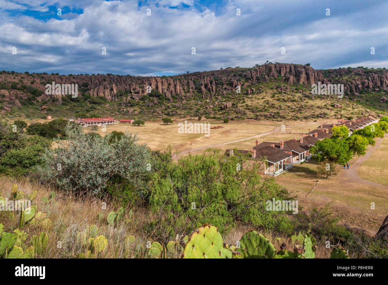 Lieu historique national du fort Davis, une unité du National Park Service, dans le sud-ouest du Texas. Fort Davis était un poste militaire frontalier. Banque D'Images