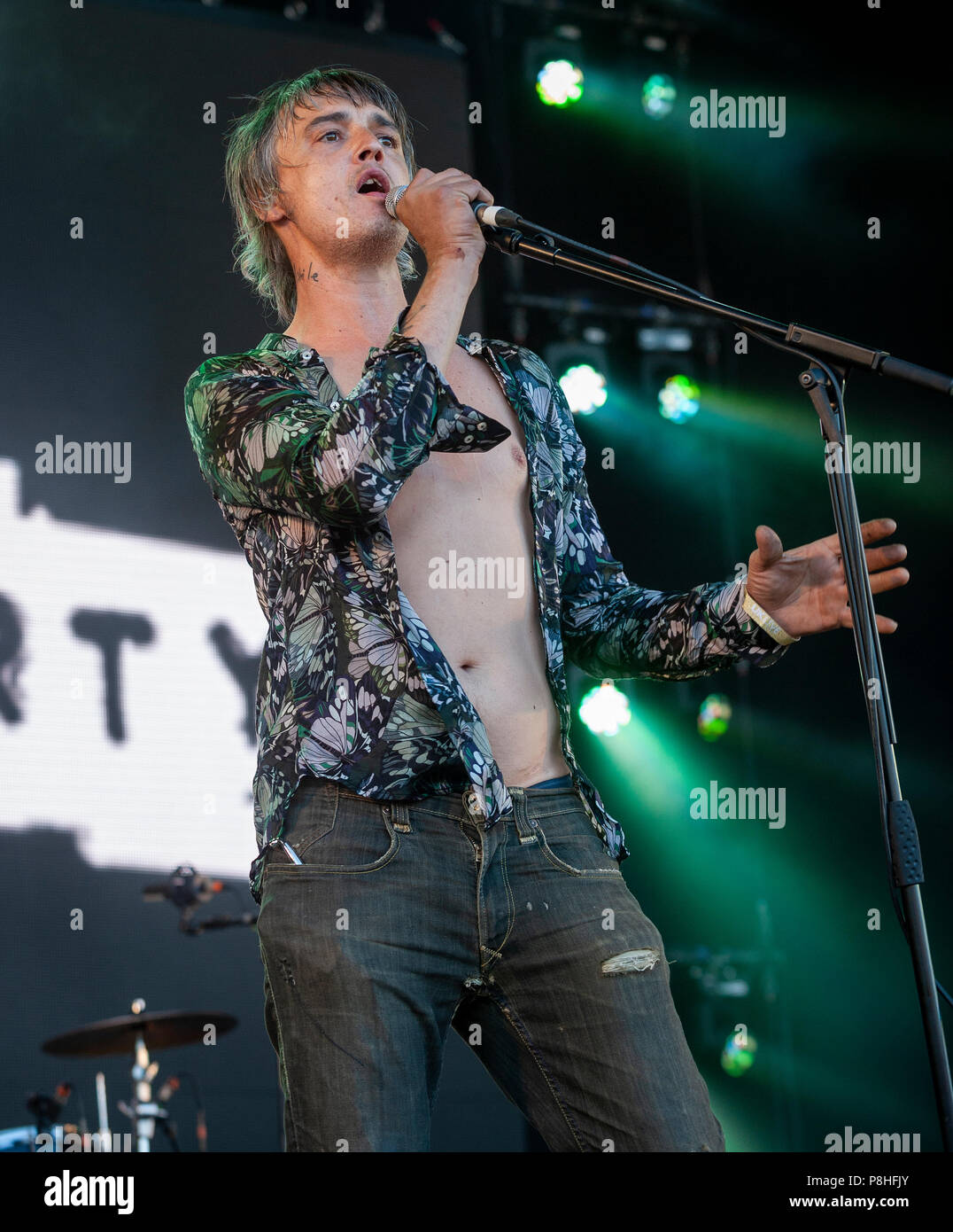 Pete Doherty joue sur la scène, à​ Dimanche Sessions, Ecosse, Dalkeith Country Park, Edinburgh Le dimanche 24 Juin 2018 Crédit photo : Martin Bone Banque D'Images