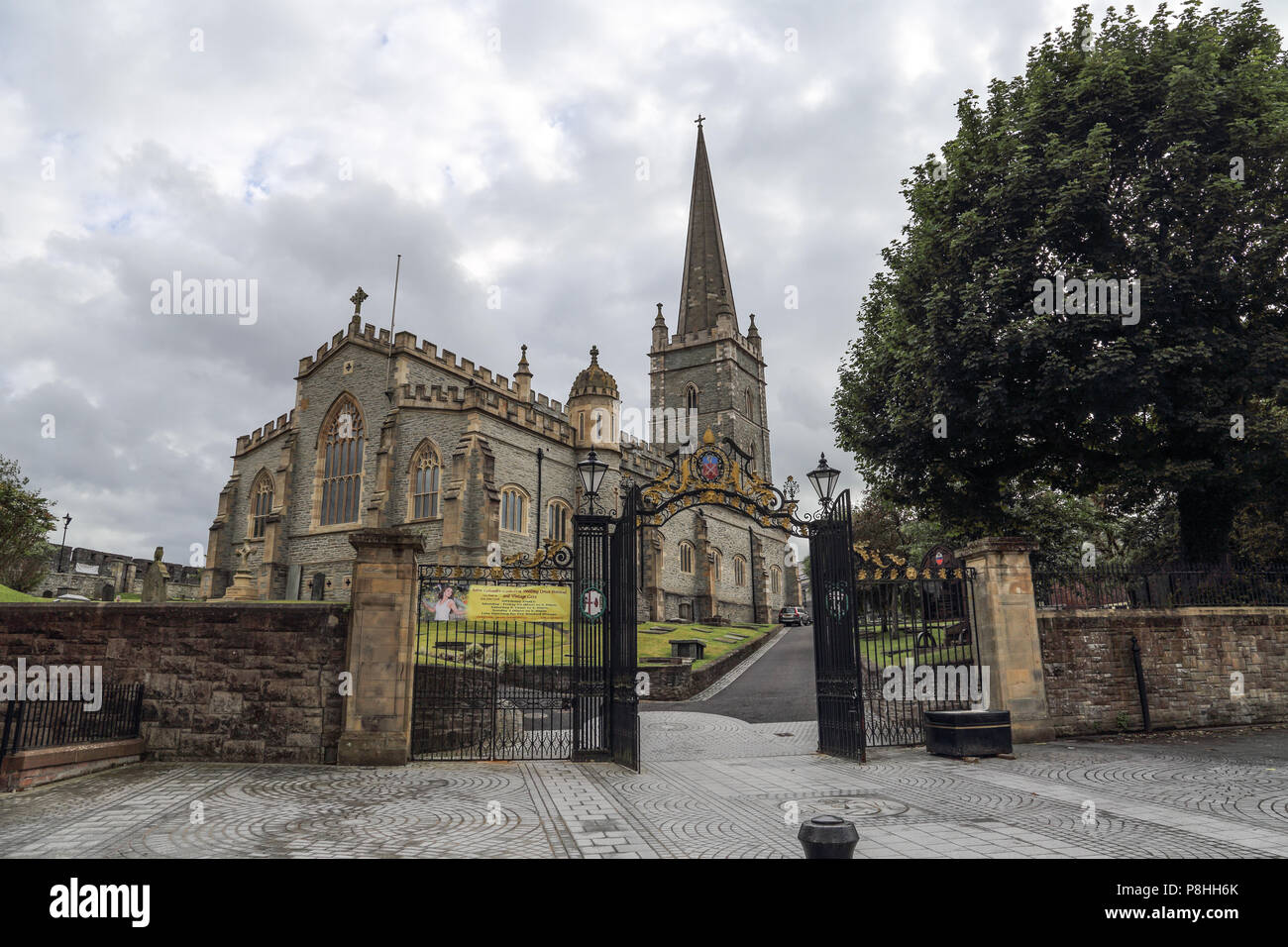 La Cathédrale St Columb à Derry, Irlande du Nord. Banque D'Images