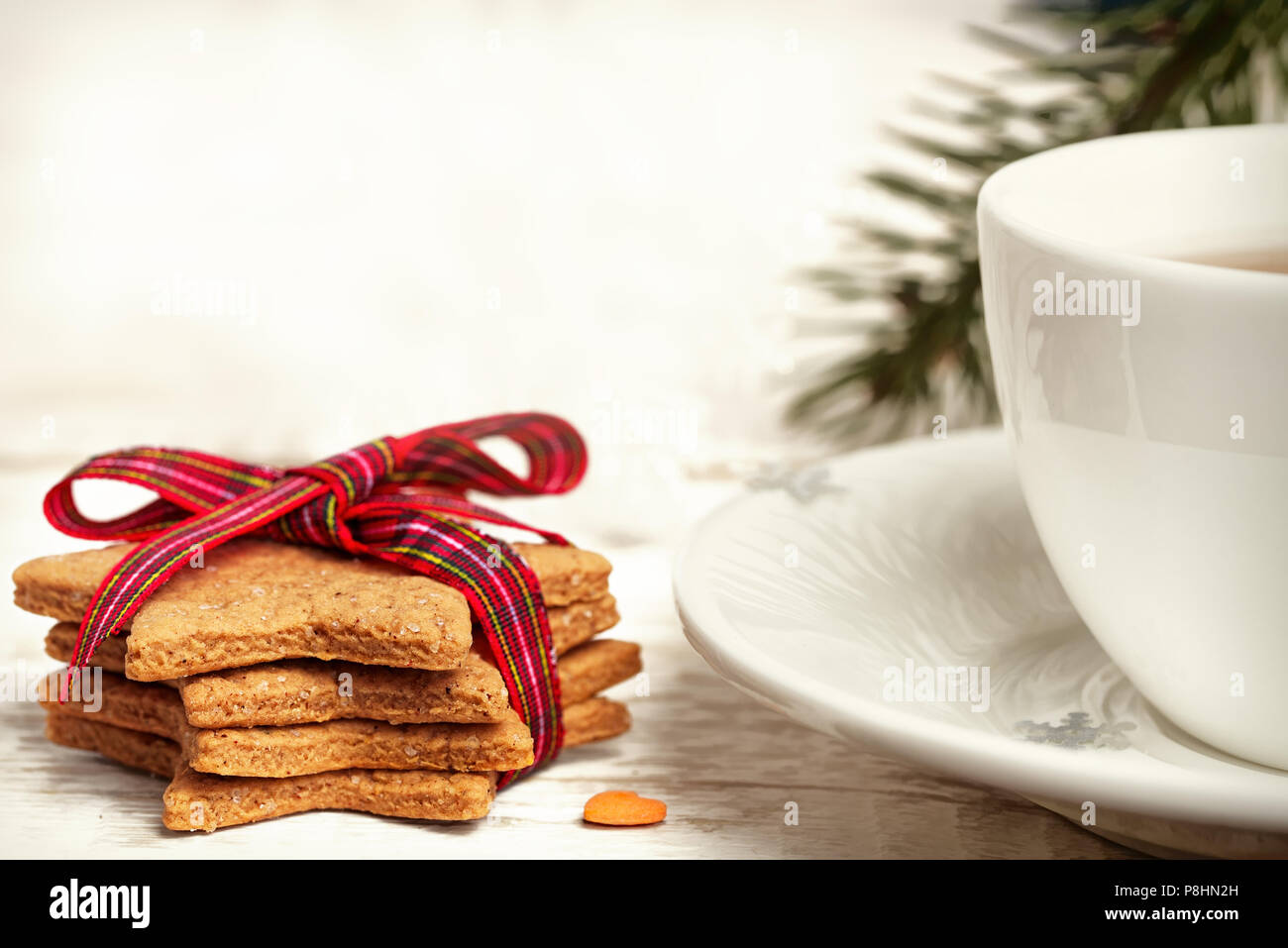 Les biscuits de Noël. D'épices traditionnelles. Origines de Noël. La cuisson de vacances. Banque D'Images