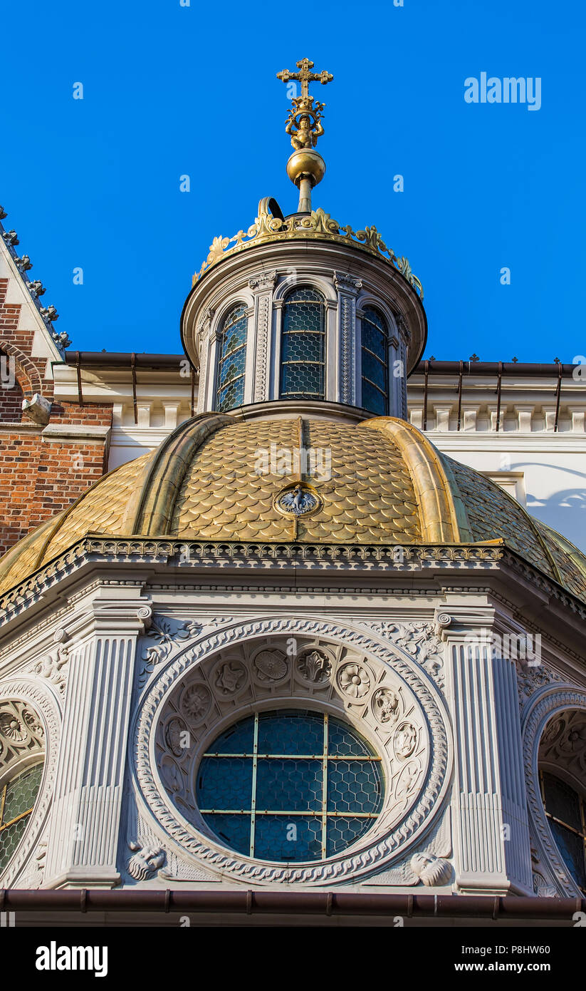 Chapelle du roi Sigismond I - La cathédrale du Wawel. Cracovie. Pologne Banque D'Images