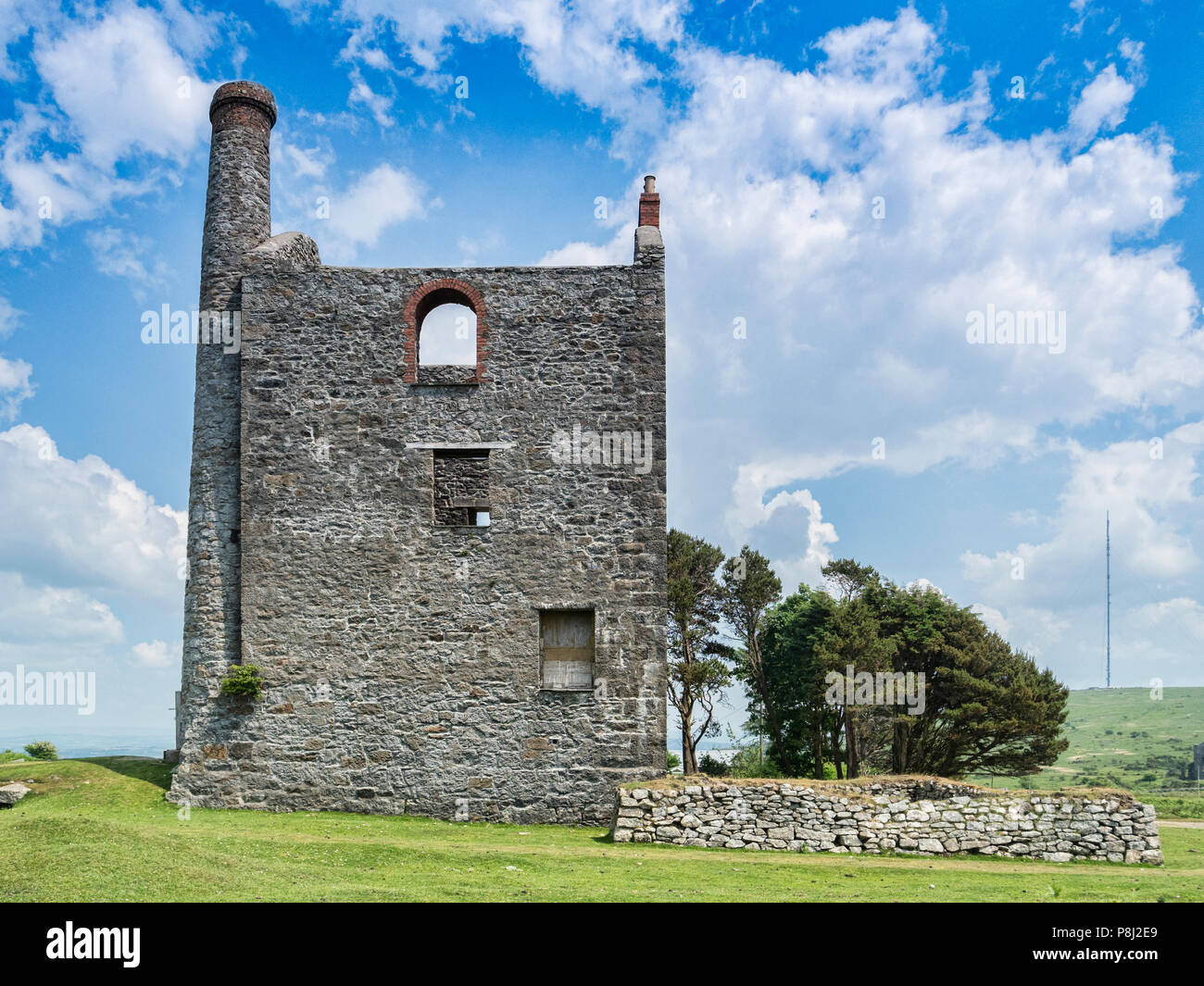 Housemans Engine House, du Sud Phoenix Mine, construit en 1881, une relique de l'étain de Cornouailles et de cuivre de l'industrie. miining Banque D'Images