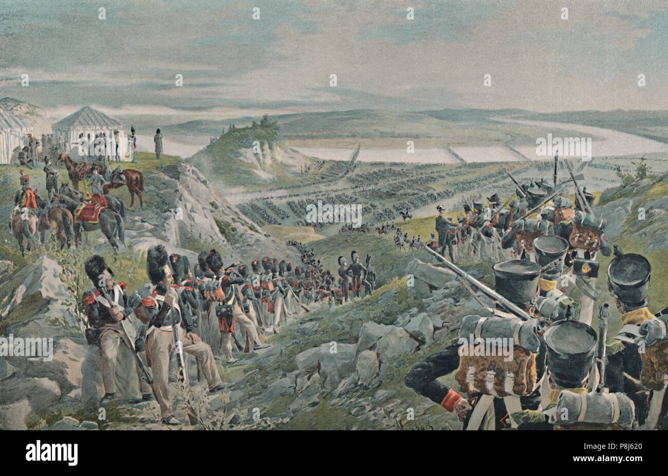 'L'armée française traversant le Niemen', 1812, (1896). Artiste : Inconnu. Banque D'Images