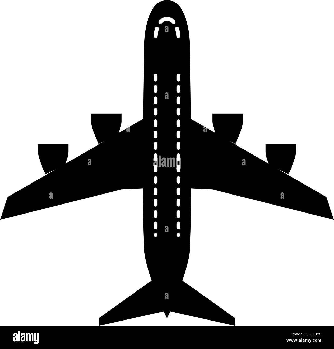 Avion avion avion icon isolé sur fond blanc. Style plat. Illustration de Vecteur