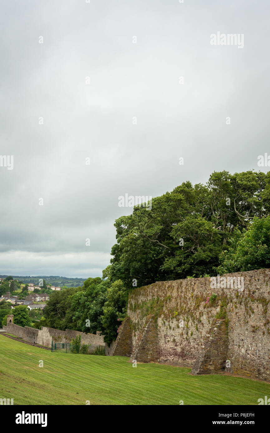 Murs de la ville de Youghal au quartier de Raleigh à Youghal, comté de Cork, Irlande. Banque D'Images