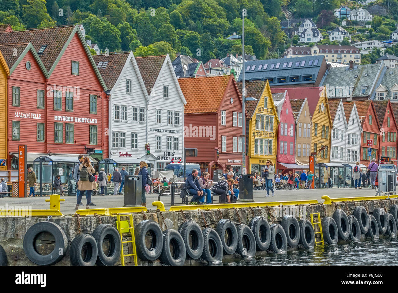 Front de mer de Bryggen, Bergen, Norvège Banque D'Images