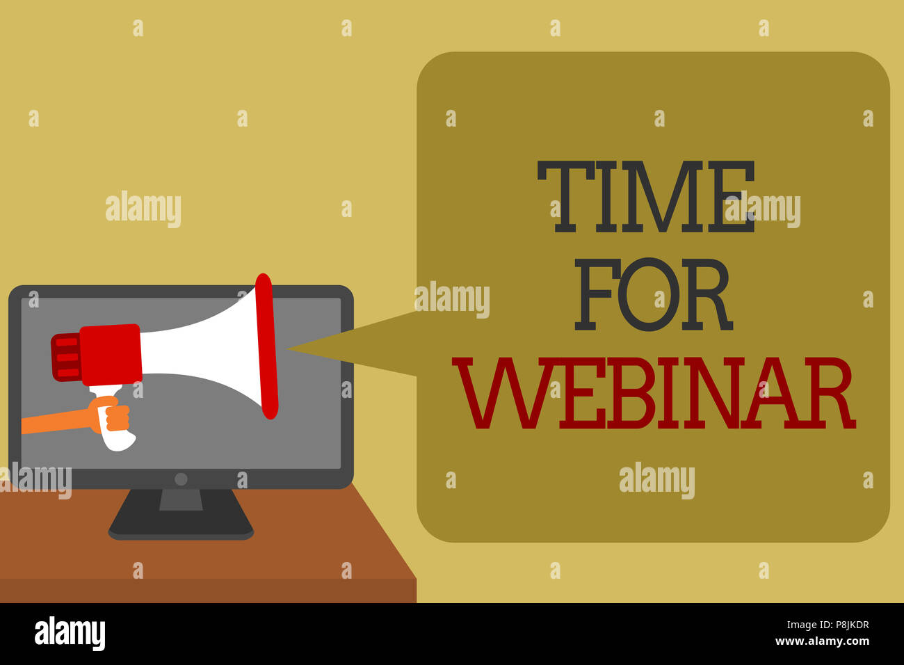 Texte visible de temps pour Webinaire. Séminaire photo conceptuelle effectuée sur l'internet réseau social media Web conférence transmettre les messages des lignes i Banque D'Images